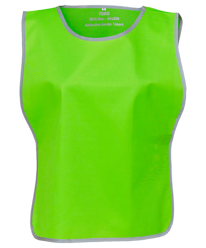 Tryck din logga på Tabarder från Yoko - Anpassa Hi-vis reflekterande border tabard i färgen Lime för företag, föreningar och privatpersoner