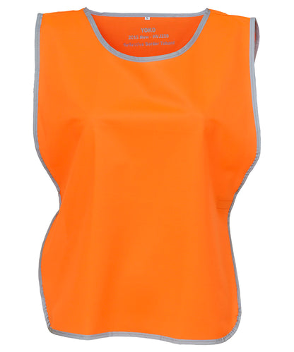 Tryck din logga på Tabarder från Yoko - Anpassa Hi-vis reflekterande border tabard i färgen Mellan Orange för företag, föreningar och privatpersoner
