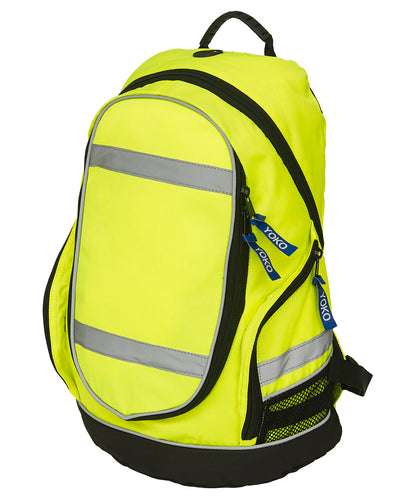 Tryck din logga på Väskor från Yoko - Anpassa Hi-vis London ryggsäck i färgen Ljusgul One Size för företag, föreningar och privatpersoner