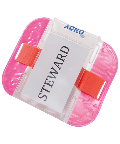 Tryck din logga på Armband från Yoko - Anpassa ID-armband i färgen Neonrosa One Size för företag, föreningar och privatpersoner