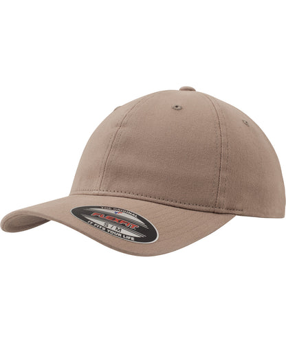 Tryck din logga på Kepsar från Flexfit by Yupoong - Anpassa Flexfit dad hat i tvättad bomull i färgen Khaki för företag, föreningar och privatpersoner