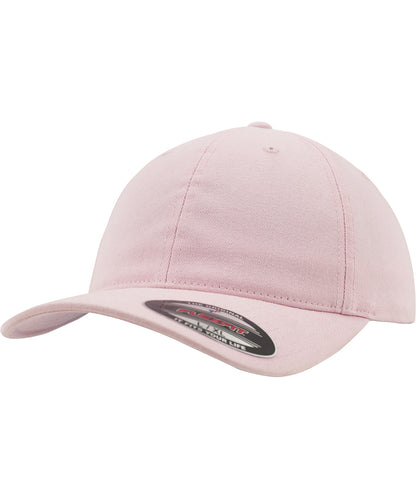 Tryck din logga på Kepsar från Flexfit by Yupoong - Anpassa Flexfit dad hat i tvättad bomull i färgen Ljusrosa för företag, föreningar och privatpersoner