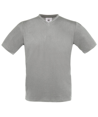 Tryck din logga på T-shirts från B&C Collection - Anpassa B&C Exact V-Neck - Herr i färgen Ljunggrå för företag, föreningar och privatpersoner