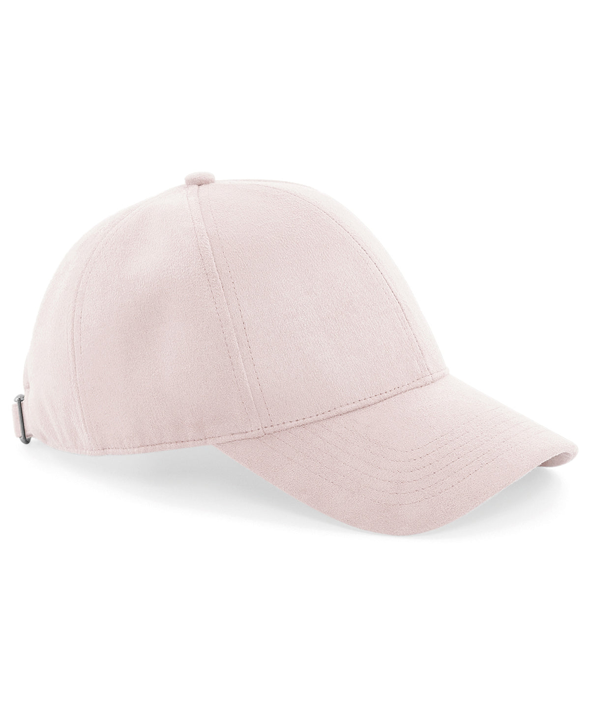 Tryck din logga på Kepsar från Beechfield - Anpassa 6-panel keps i mockaimitation i färgen Ljusrosa One Size för företag, föreningar och privatpersoner