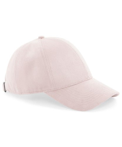 Tryck din logga på Kepsar från Beechfield - Anpassa 6-panel keps i mockaimitation i färgen Ljusrosa One Size för företag, föreningar och privatpersoner
