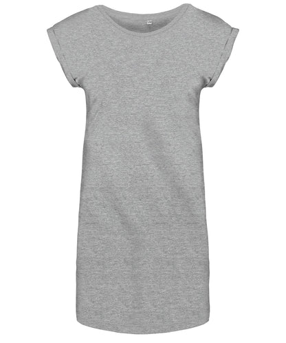 Tryck din logga på T-shirts från Kariban - Anpassa Long T-shirt for Women i färgen Ljusgrå för företag, föreningar och privatpersoner