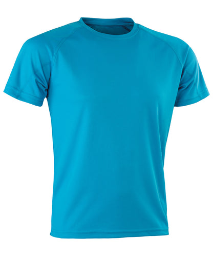Tryck din logga på T-shirts från Spiro - Anpassa Prestanda Aircool tee i färgen Turkos för företag, föreningar och privatpersoner