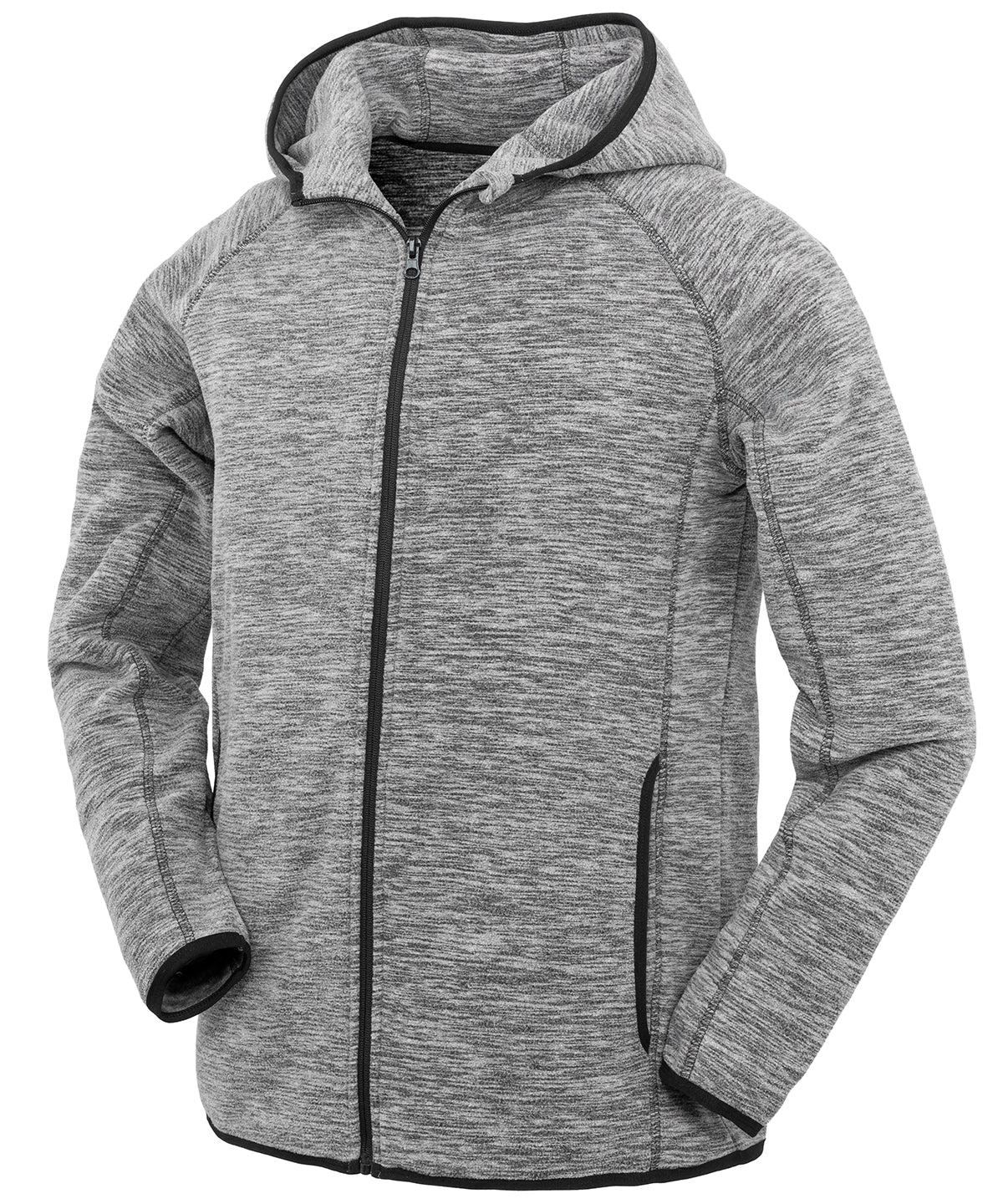 Tryck din logga på Hoodies från Spiro - Anpassa SPIRO - Microfleece-Hoodie i färgen Ljunggrå för företag, föreningar och privatpersoner