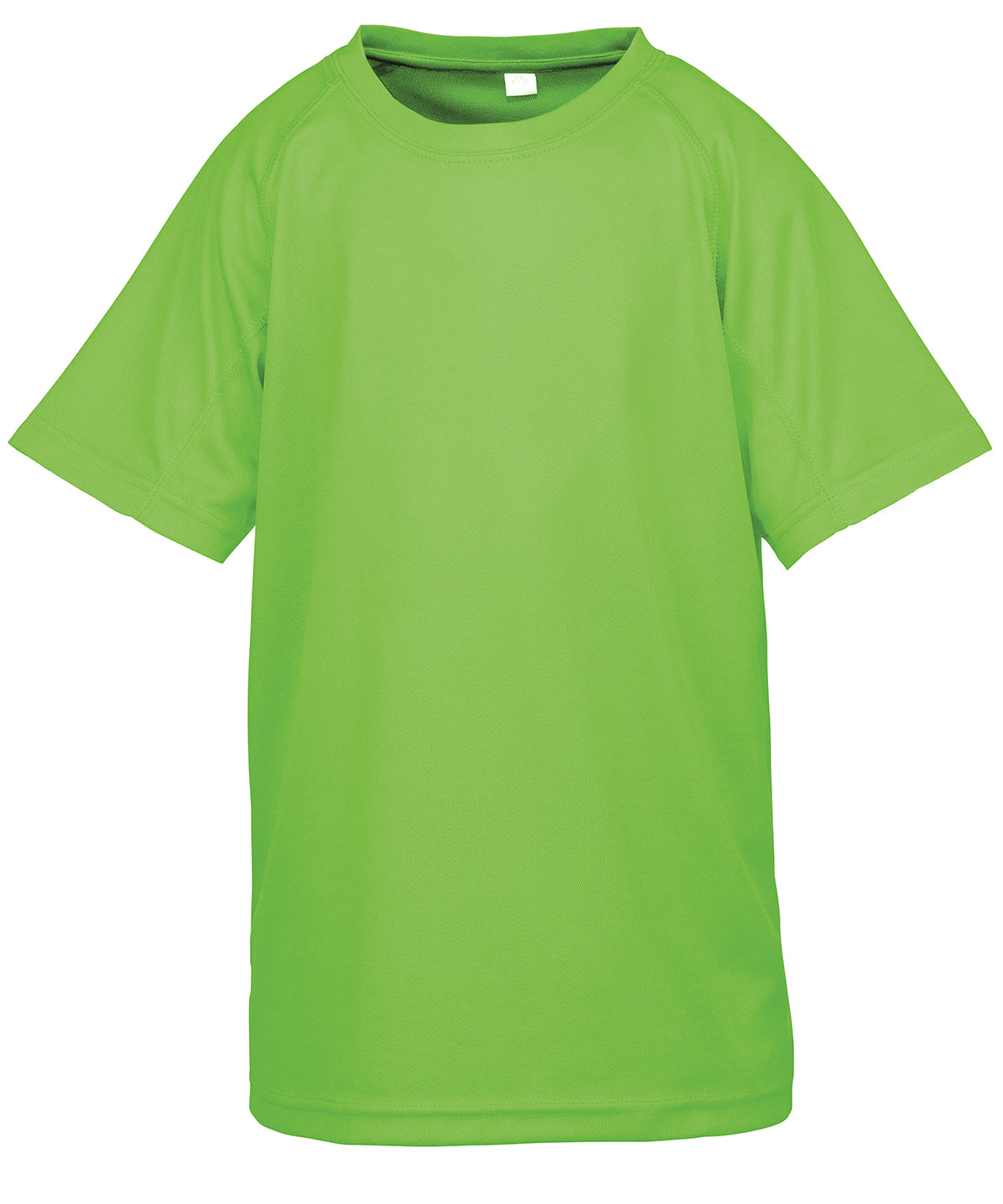 Tryck din logga på T-shirts från Spiro - Anpassa Junior performance aircool t-shirt i färgen Lime för företag, föreningar och privatpersoner