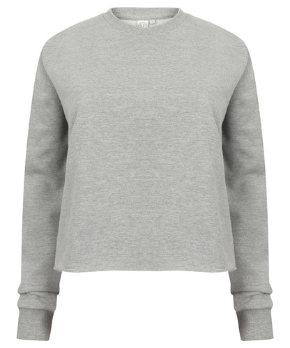 Tryck din logga på Sweatshirts från SF - Anpassa SF Dam - Cropped Slounge Sweat för damer i färgen Ljunggrå för företag, föreningar och privatpersoner