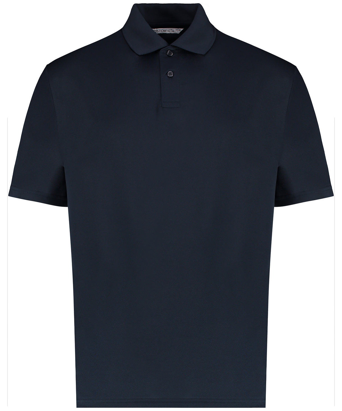 Tryck din logga på Piké från Kustom Kit - Anpassa Cooltex Plus Polo i färgen Marinblå för företag, föreningar och privatpersoner