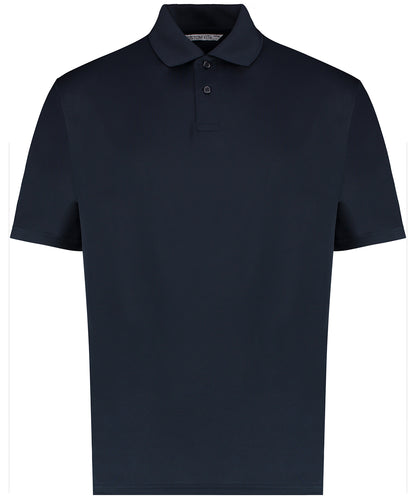 Tryck din logga på Piké från Kustom Kit - Anpassa Cooltex Plus Polo i färgen Marinblå för företag, föreningar och privatpersoner