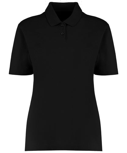 Tryck din logga på Piké från Kustom Kit - Anpassa Classic Polo - Dam i färgen Svart för företag, föreningar och privatpersoner