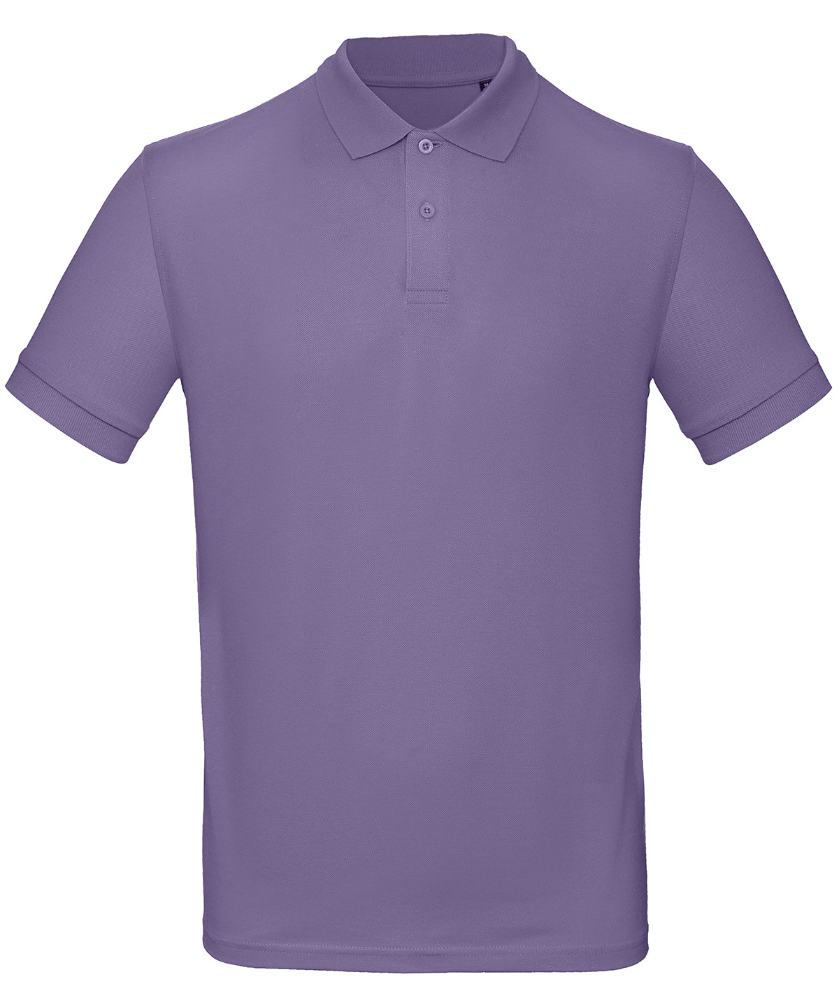 Tryck din logga på Piké från B&C Collection - Anpassa B&C Inspire Polo - Herr i färgen Mellanlila för företag, föreningar och privatpersoner