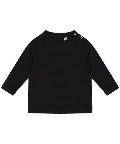 Tryck din logga på T-shirts från Larkwood - Anpassa Långärmad t-shirt i färgen Svart för företag, föreningar och privatpersoner