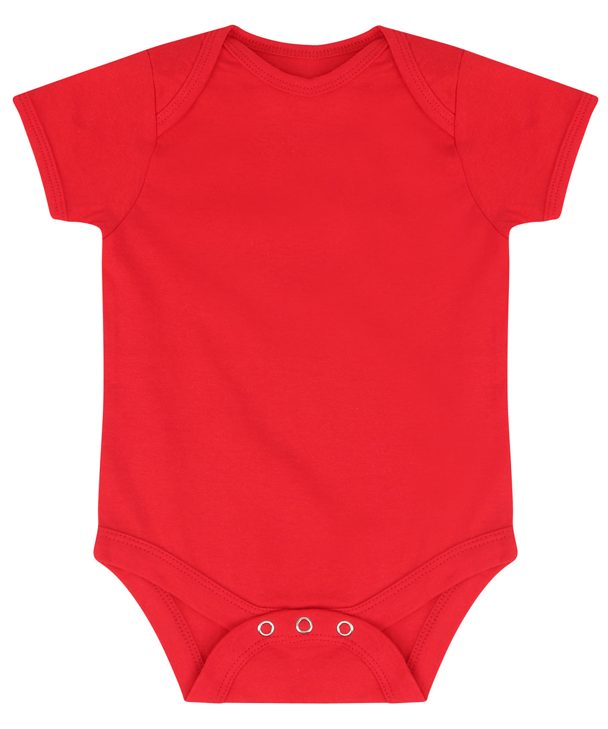 Tryck din logga på Bodys från Larkwood - Anpassa Essential kortärmad bodysuit i färgen Mellan röd för företag, föreningar och privatpersoner