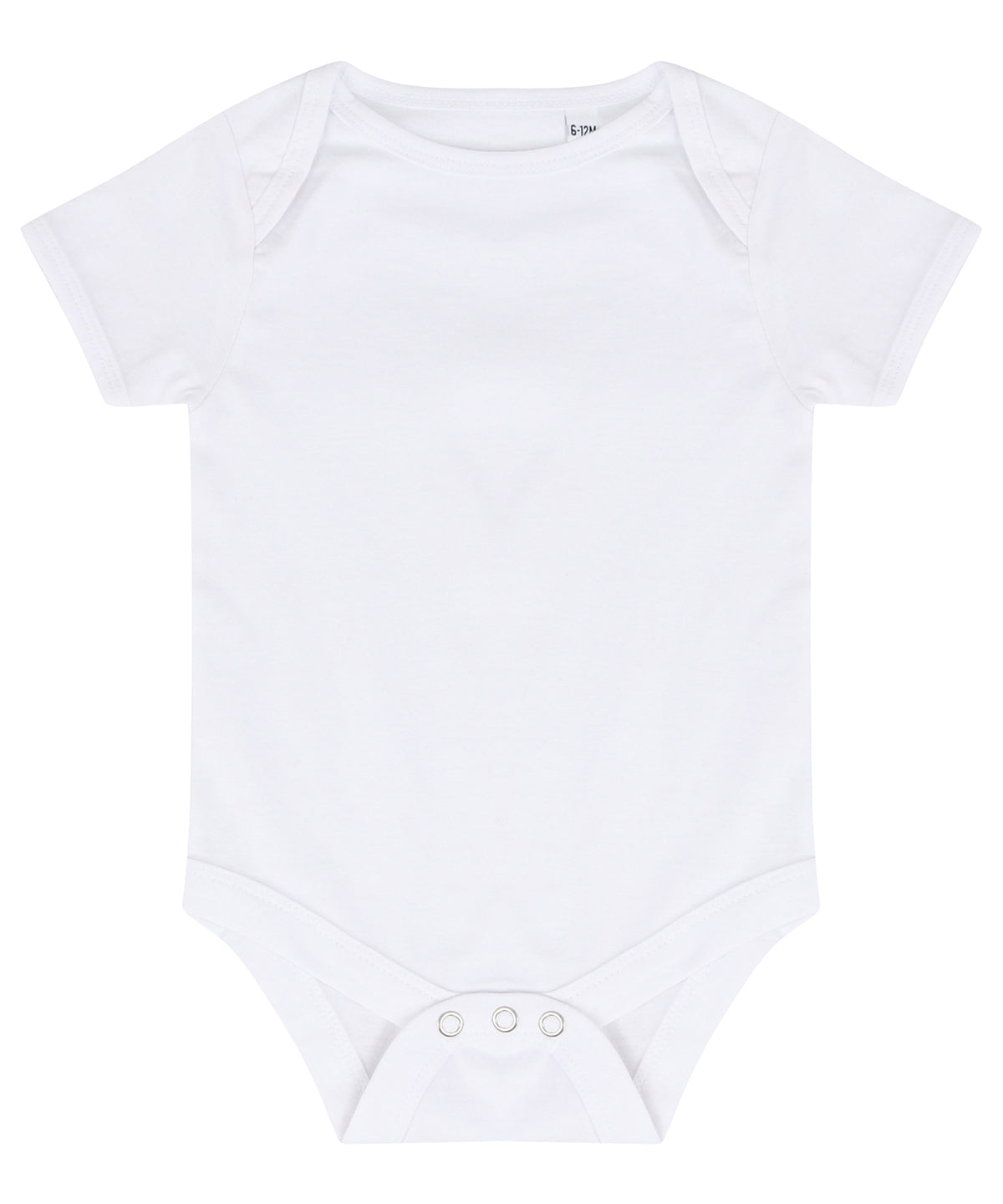 Tryck din logga på Bodys från Larkwood - Anpassa Essential kortärmad bodysuit i färgen Vit för företag, föreningar och privatpersoner