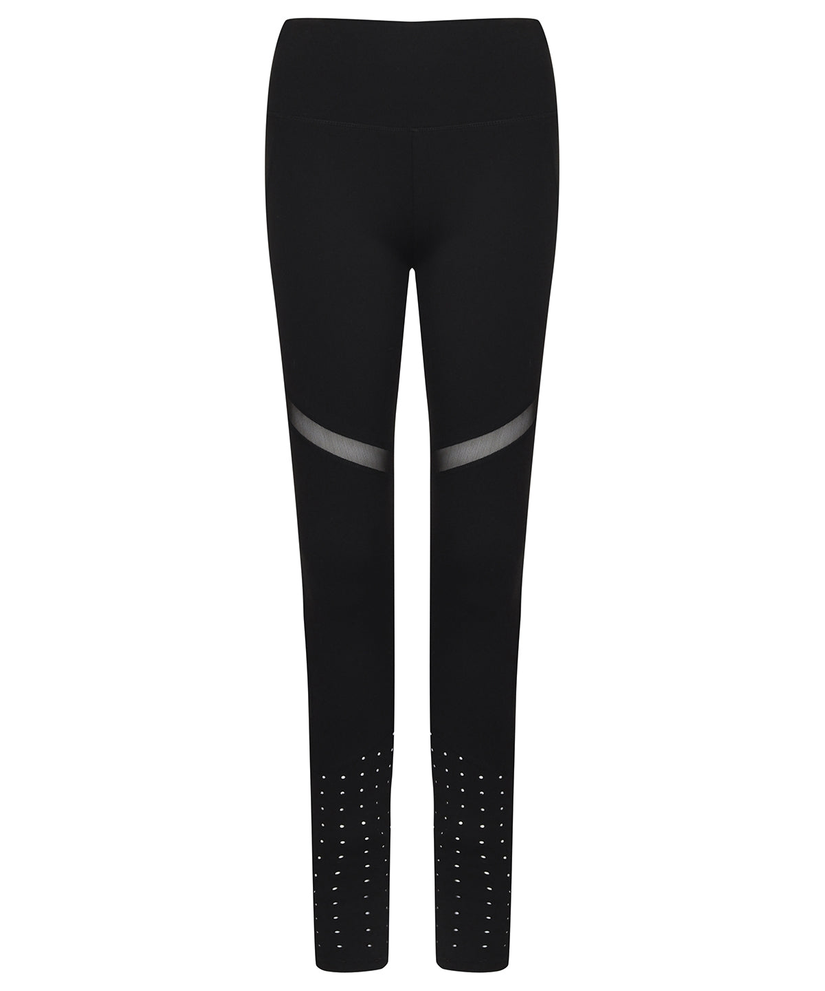 Tryck din logga på Leggings från Tombo - Anpassa Leggings med panel för damer i färgen Svart för företag, föreningar och privatpersoner
