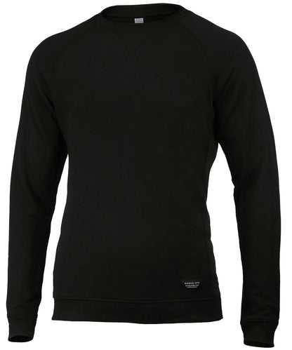 Tryck din logga på Sweatshirts från Nimbus - Anpassa Nimbus - Newport Lyxig Lättvikts Crewneck i färgen Svart för företag, föreningar och privatpersoner