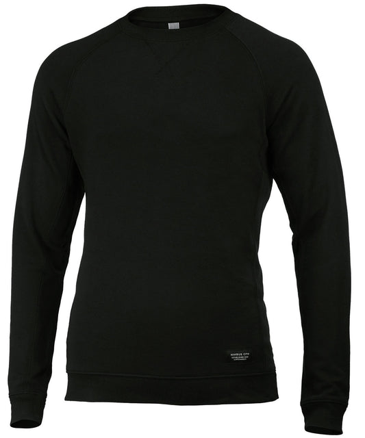 Tryck din logga på Sweatshirts från Nimbus - Anpassa Nimbus - Newport Lyxig Lättvikts Crewneck i färgen Svart för företag, föreningar och privatpersoner