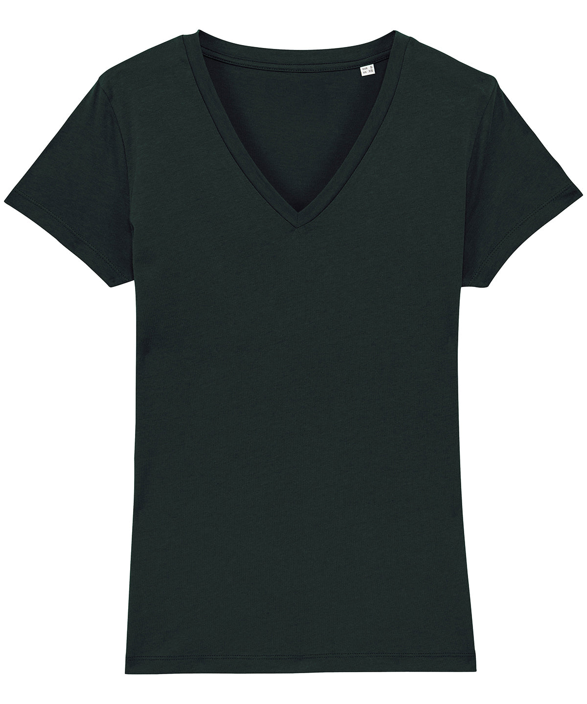 Tryck din logga på T-shirts från Stanley/Stella - Anpassa Stella Evoker V-ringad T-shirt – Dam i färgen Svart för företag, föreningar och privatpersoner