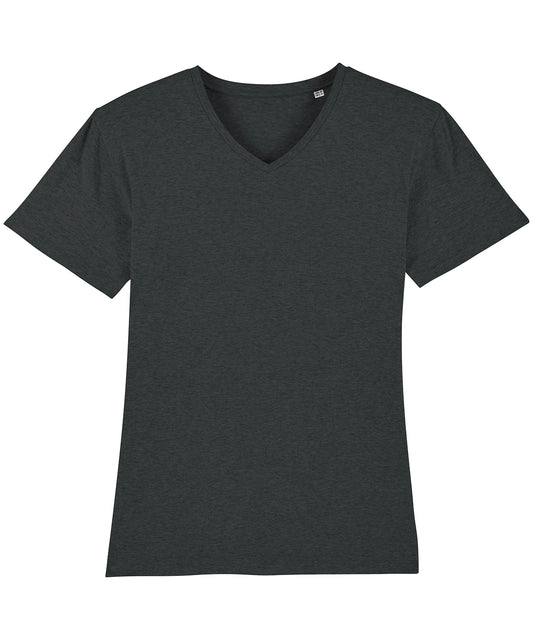 Tryck din logga på T-shirts från Stanley/Stella - Anpassa Stanley Presenter V-ringad T-shirt – Herr i färgen Mörkgrå för företag, föreningar och privatpersoner
