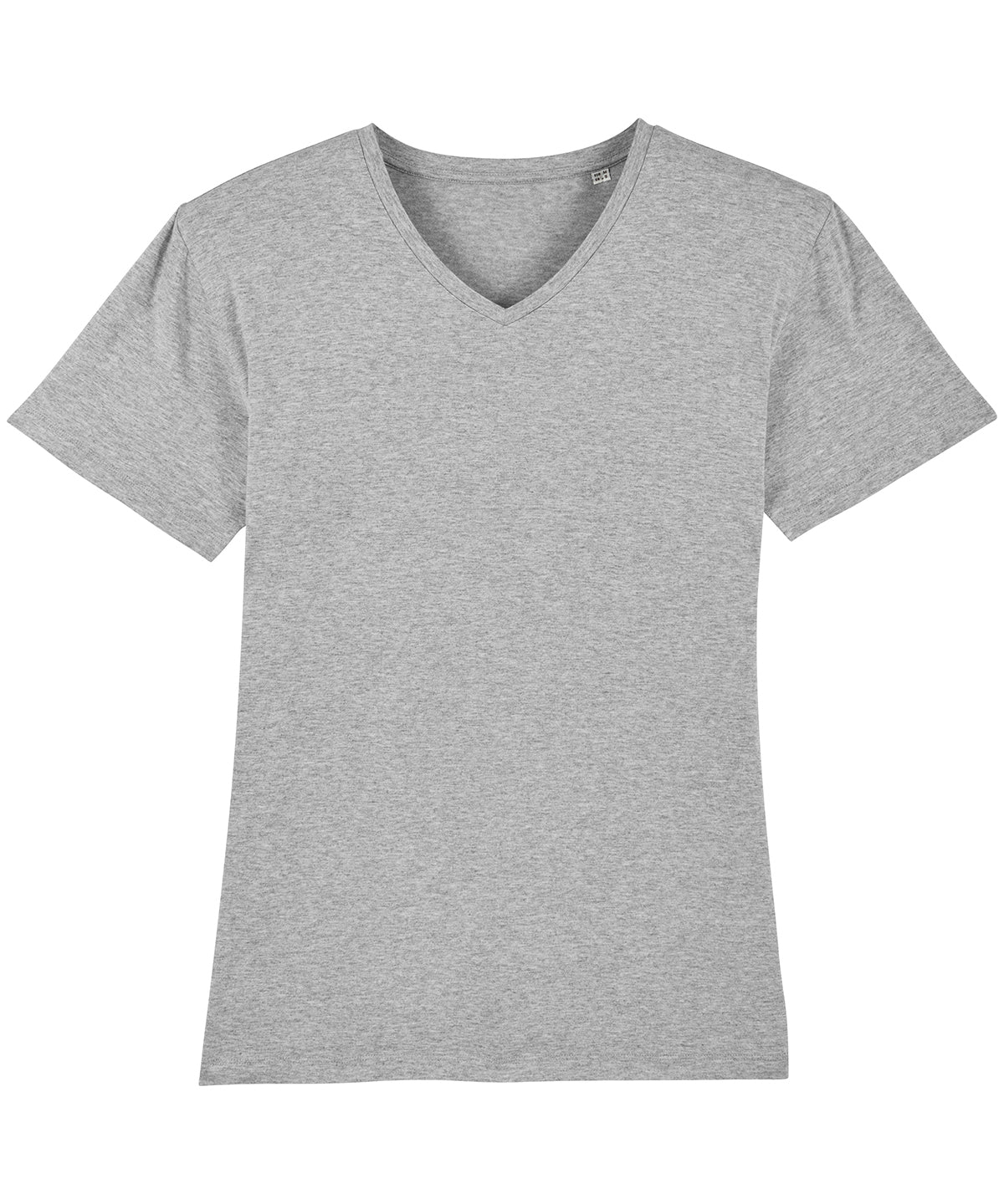 Tryck din logga på T-shirts från Stanley/Stella - Anpassa Stanley Presenter V-ringad T-shirt – Herr i färgen Ljunggrå för företag, föreningar och privatpersoner