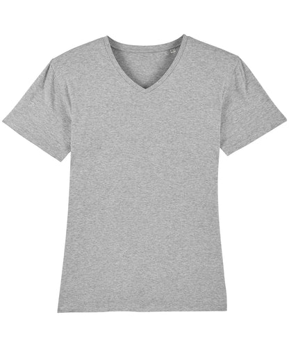 Tryck din logga på T-shirts från Stanley/Stella - Anpassa Stanley Presenter V-ringad T-shirt – Herr i färgen Ljunggrå för företag, föreningar och privatpersoner