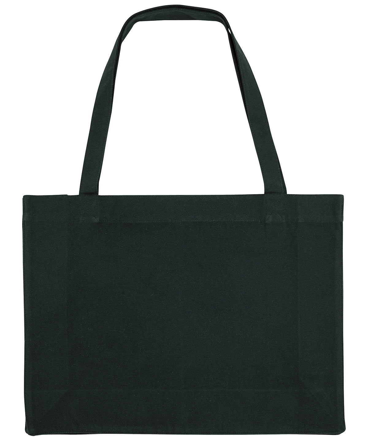Tryck din logga på Väskor från Stanley/Stella - Anpassa Woven Fabric Shopper i färgen Svart One Size för företag, föreningar och privatpersoner