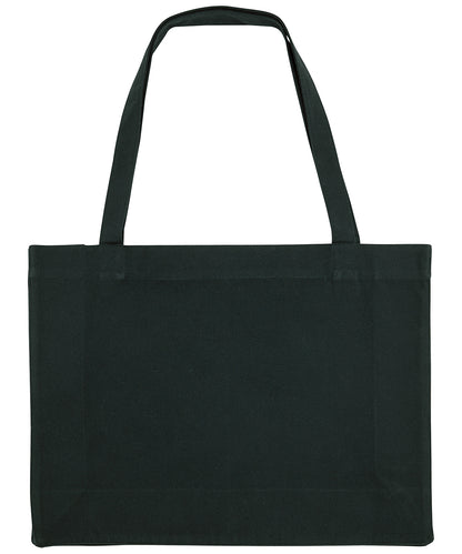 Tryck din logga på Väskor från Stanley/Stella - Anpassa Woven Fabric Shopper i färgen Svart One Size för företag, föreningar och privatpersoner