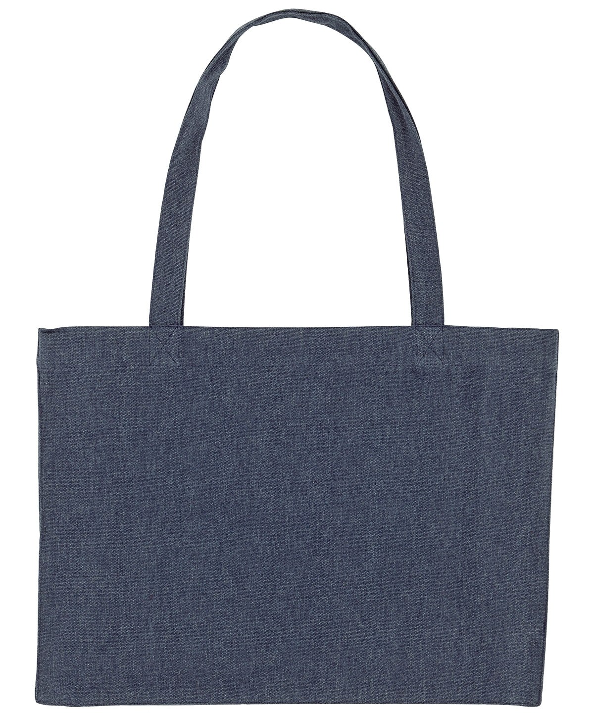 Tryck din logga på Väskor från Stanley/Stella - Anpassa Woven Fabric Shopper i färgen Marinblå One Size för företag, föreningar och privatpersoner