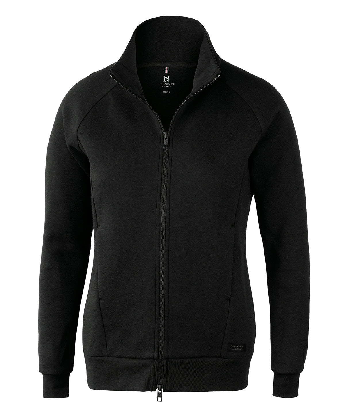 Tryck din logga på Sweatshirts från Nimbus - Anpassa Nimbus - Dam Eaton Premium Dubbelvikt Sweatshirt i färgen Svart för företag, föreningar och privatpersoner