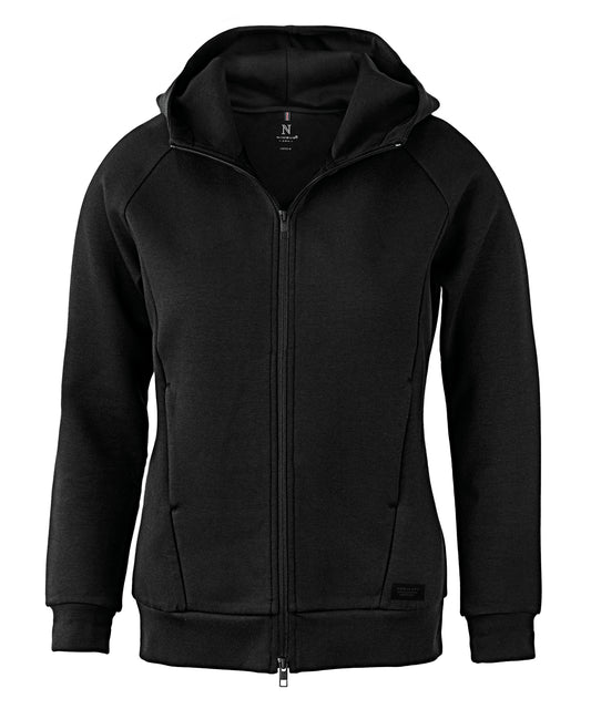 Tryck din logga på Hoodies från Nimbus - Anpassa Nimbus Dam - Hampton Premium Dubbelvikt Huvtröja i färgen Svart för företag, föreningar och privatpersoner