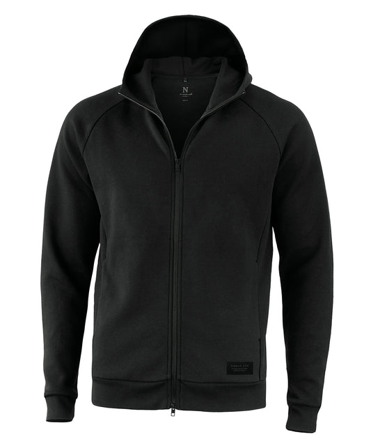Tryck din logga på Hoodies från Nimbus - Anpassa Nimbus - Hampton Premium Dubbelvikt Huvtröja i färgen Svart för företag, föreningar och privatpersoner