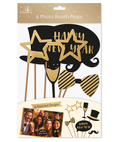 Tryck din logga på Presenter från The Christmas Shop - Anpassa 6 rekvisita för nyårsfoto i färgen Mångfärgad One Size för företag, föreningar och privatpersoner