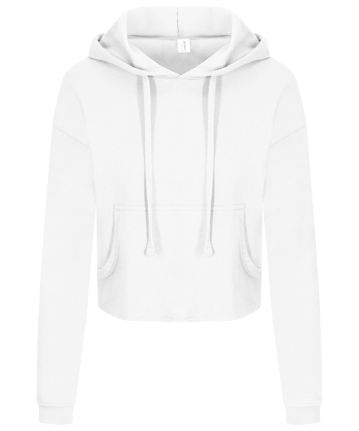 Tryck din logga på Hoodies från AWDis Just Hoods - Anpassa AWDis Just Hoods - Croppad Dam Hoodie i färgen Vit för företag, föreningar och privatpersoner