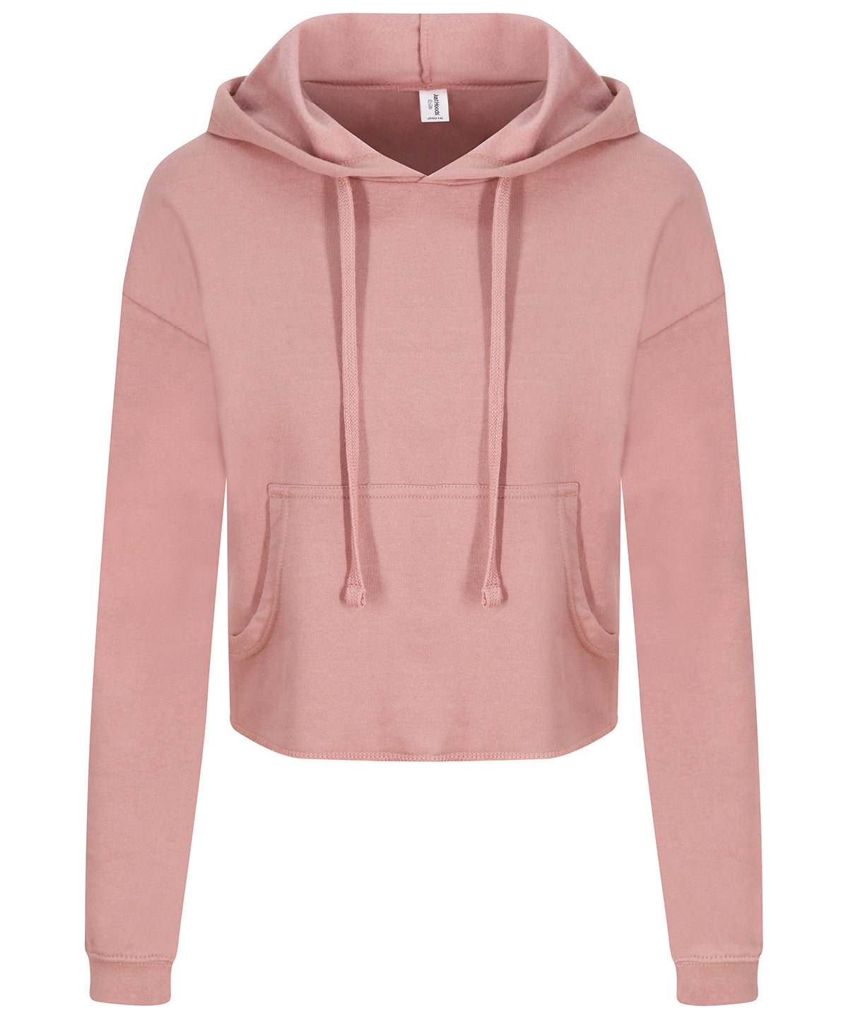 Tryck din logga på Hoodies från AWDis Just Hoods - Anpassa AWDis Just Hoods - Croppad Dam Hoodie i färgen Ljusrosa för företag, föreningar och privatpersoner