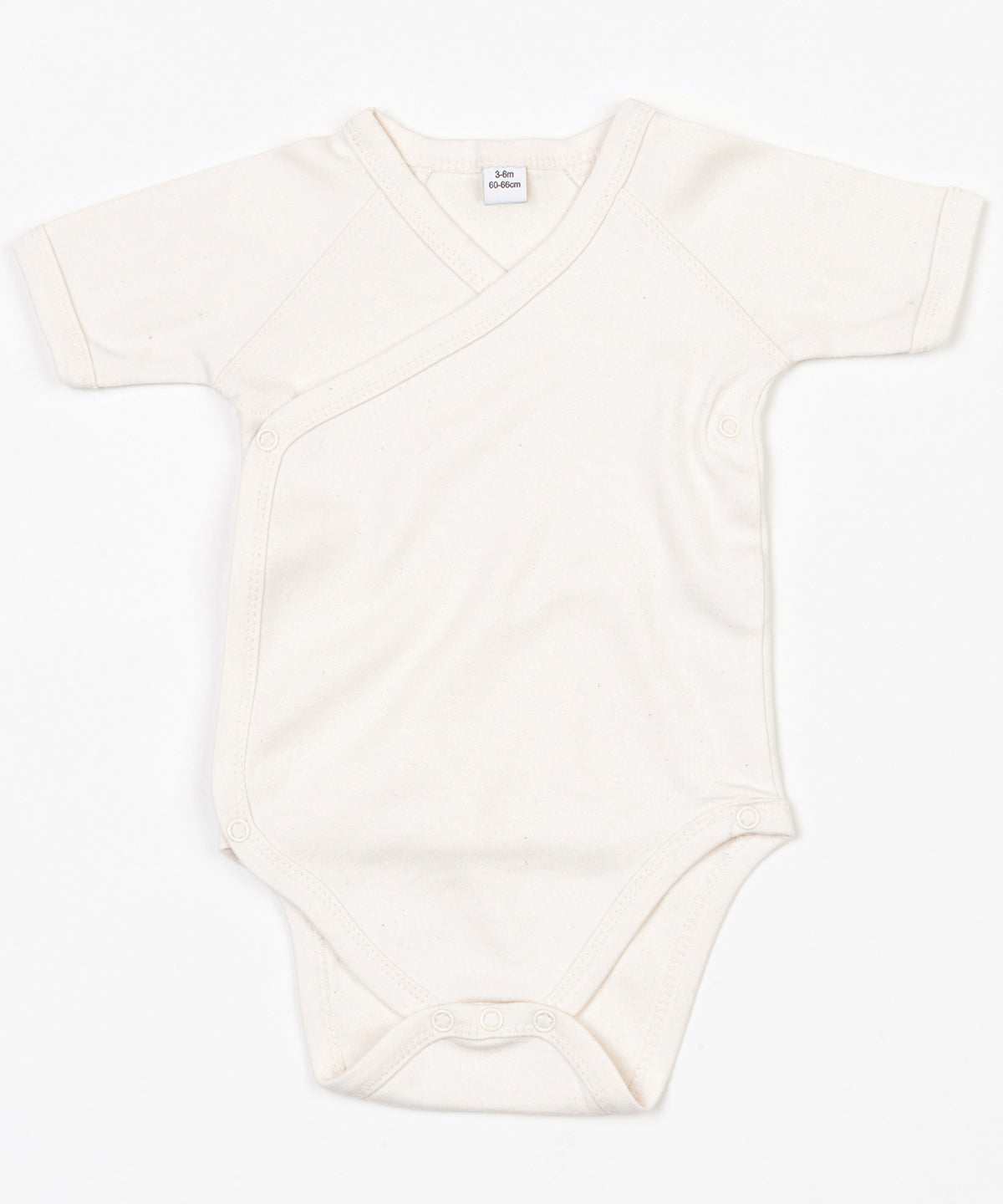 Tryck din logga på Bodys från Babybugz - Anpassa Baby ekologisk kimono bodysuit i färgen Naturligt 12 18 Months för företag, föreningar och privatpersoner