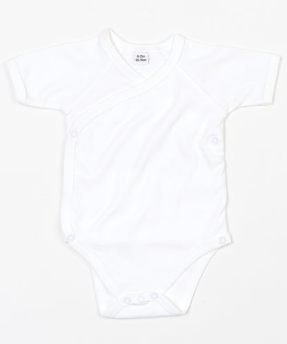 Tryck din logga på Bodys från Babybugz - Anpassa Baby ekologisk kimono bodysuit i färgen Vit 12 18 Months för företag, föreningar och privatpersoner