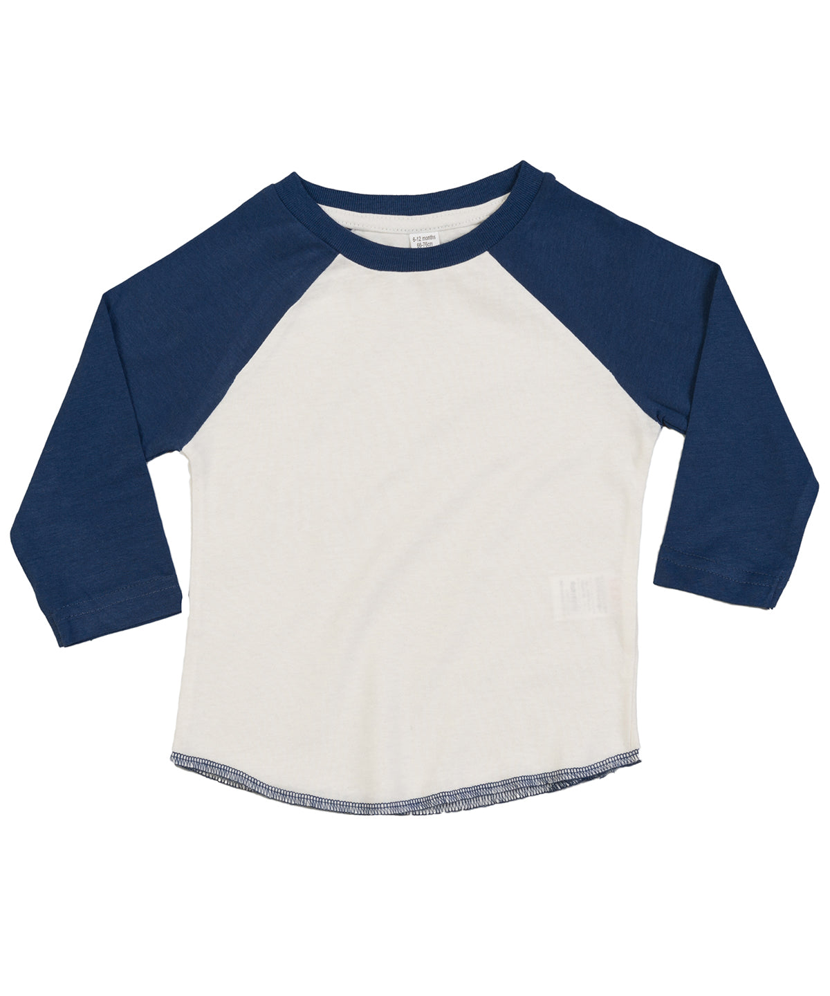 Tryck din logga på T-shirts från Babybugz - Anpassa Baby baseball T i färgen Off Vit för företag, föreningar och privatpersoner