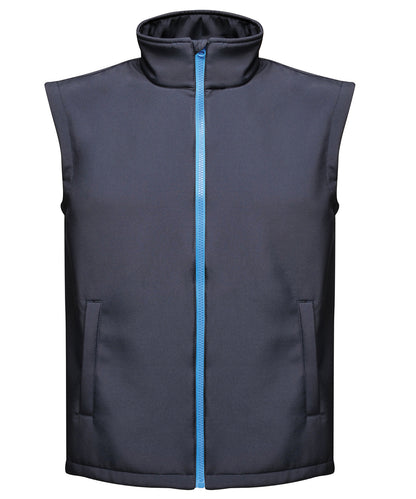 Tryck din logga på Termovästar från Regatta Professional - Anpassa Ablaze tryckbar softshell-värmare i färgen Marinblå för företag, föreningar och privatpersoner