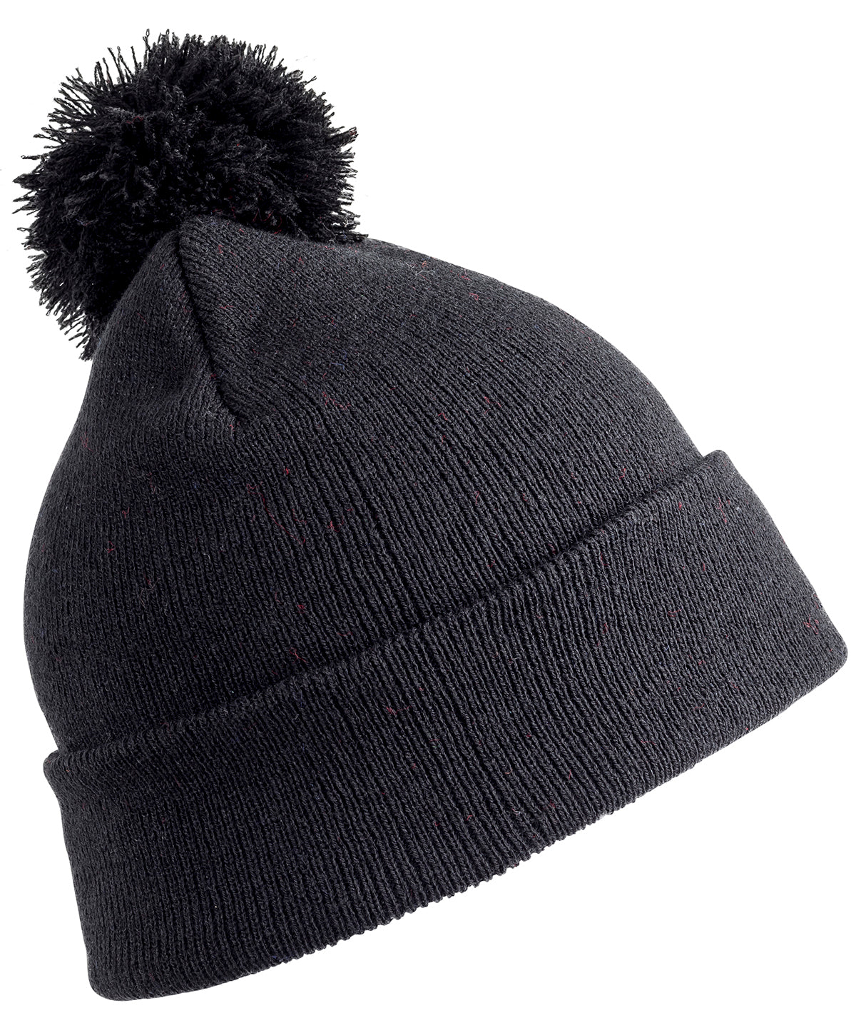 Tryck din logga på Mössor från Result Winter Essentials - Anpassa Junior pom pom-mössa i färgen Svart One Size för företag, föreningar och privatpersoner