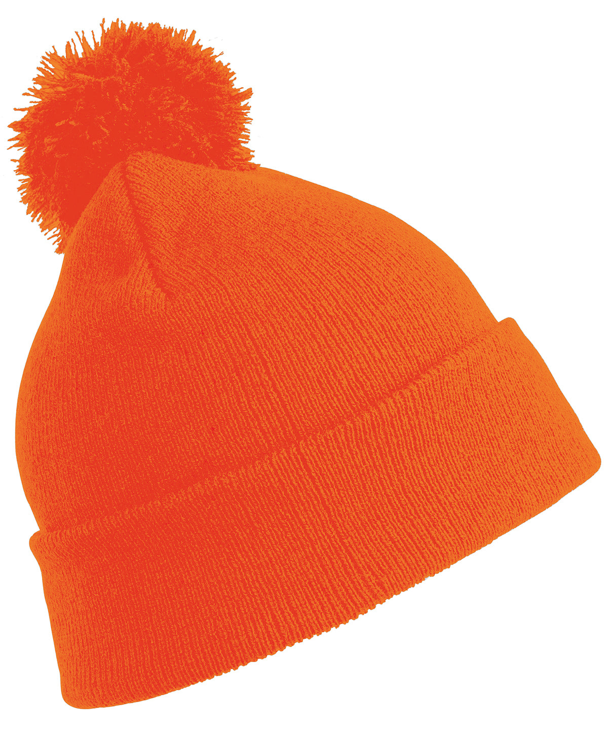 Tryck din logga på Mössor från Result Winter Essentials - Anpassa Junior pom pom-mössa i färgen Neon orange One Size för företag, föreningar och privatpersoner