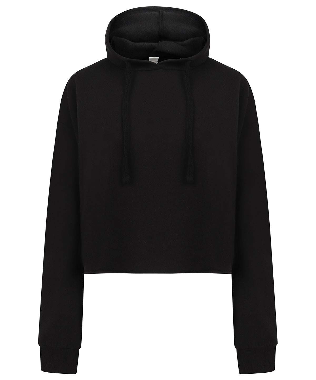Tryck din logga på Hoodies från SF - Anpassa SF Dam - Cropped Slounge Hoodie i färgen Svart för företag, föreningar och privatpersoner