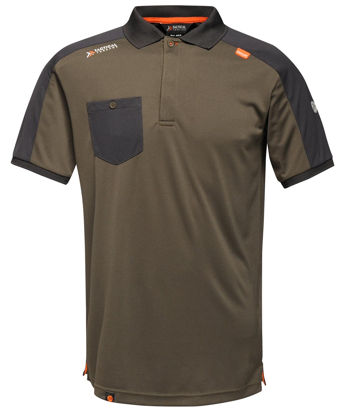 Tryck din logga på Piké från Tactical Threads - Anpassa Tactical Threads Offensive wicking polo i färgen Khaki för företag, föreningar och privatpersoner