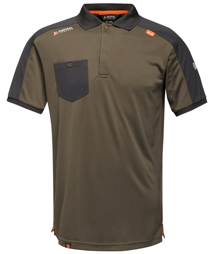Tryck din logga på Piké från Tactical Threads - Anpassa Tactical Threads Offensive wicking polo i färgen Khaki för företag, föreningar och privatpersoner