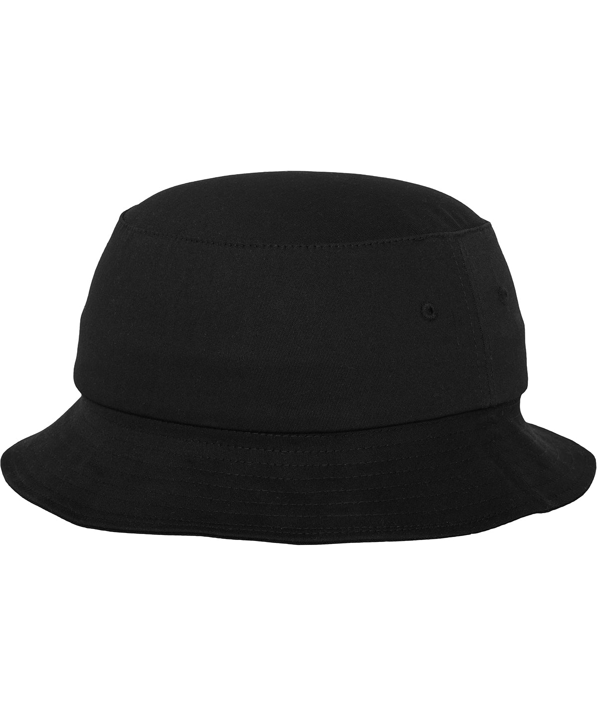 Tryck din logga på Hattar från Flexfit by Yupoong - Anpassa Flexfit bucket hat i bomullstwill i färgen Svart One Size för företag, föreningar och privatpersoner