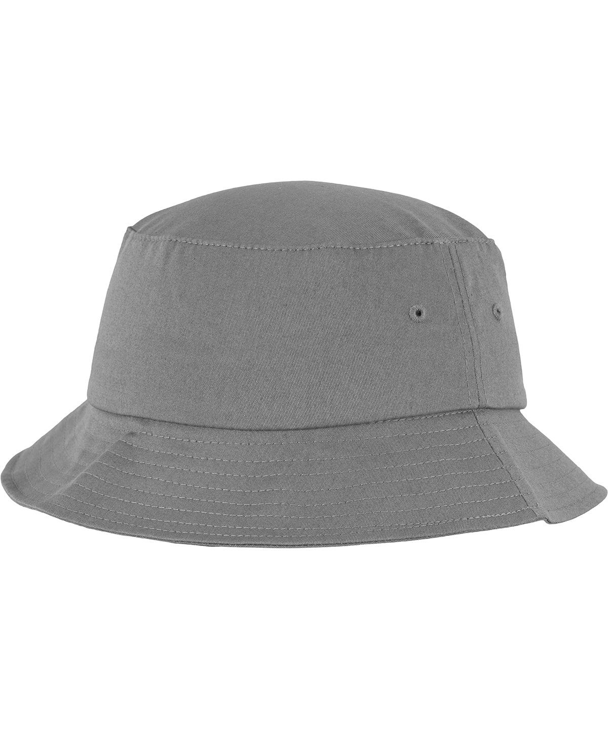 Tryck din logga på Hattar från Flexfit by Yupoong - Anpassa Flexfit bucket hat i bomullstwill i färgen Mellangrå One Size för företag, föreningar och privatpersoner