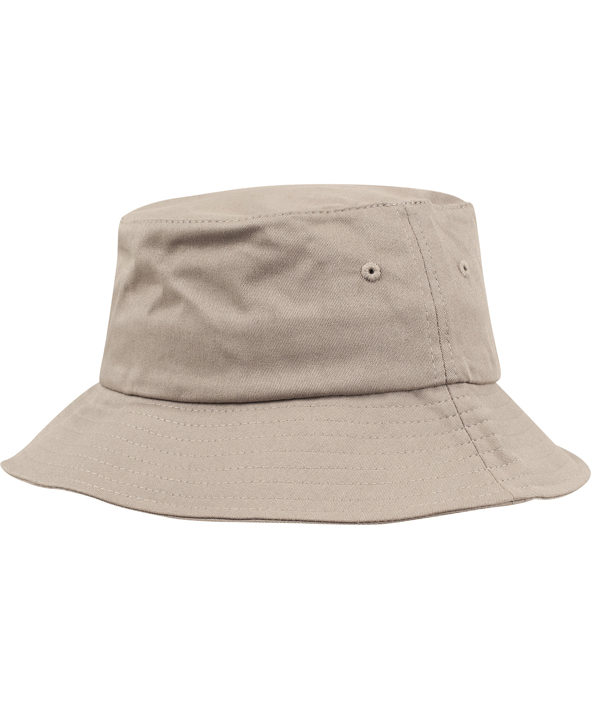 Tryck din logga på Hattar från Flexfit by Yupoong - Anpassa Flexfit bucket hat i bomullstwill i färgen Khaki One Size för företag, föreningar och privatpersoner