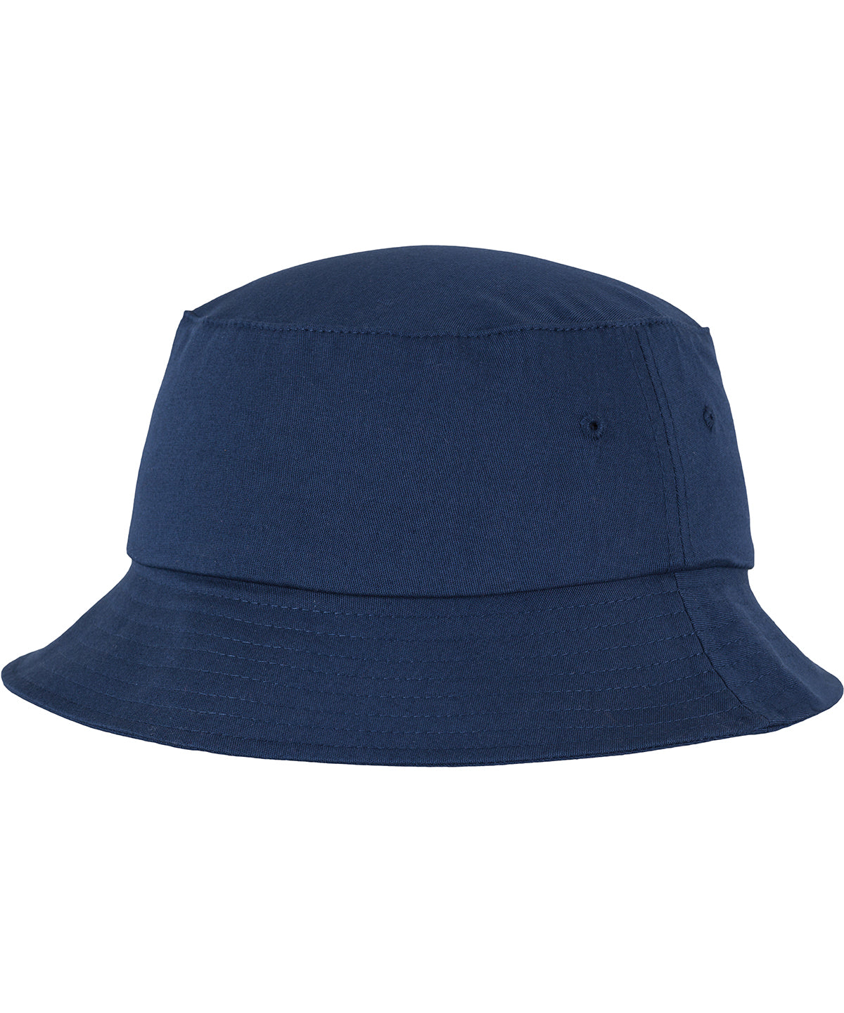 Tryck din logga på Hattar från Flexfit by Yupoong - Anpassa Flexfit bucket hat i bomullstwill i färgen Marinblå One Size för företag, föreningar och privatpersoner
